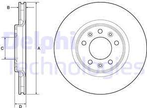 Delphi BG4806C - Bremžu diski www.autospares.lv