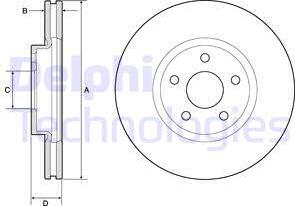 Delphi BG4803C - Brake Disc www.autospares.lv