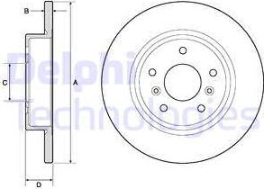 Delphi BG4807C - Bremžu diski www.autospares.lv