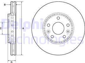 Delphi BG4815C - Bremžu diski www.autospares.lv