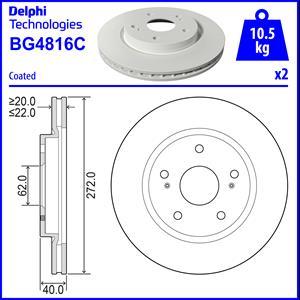 Delphi BG4816C - Bremžu diski autospares.lv