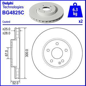 Delphi BG4825C - Bremžu diski www.autospares.lv