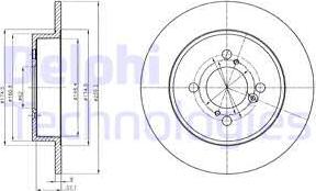 Delphi BG4345 - Bremžu diski www.autospares.lv