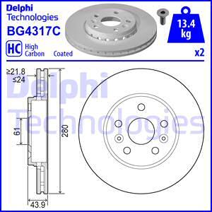 Delphi BG4317C - Bremžu diski www.autospares.lv