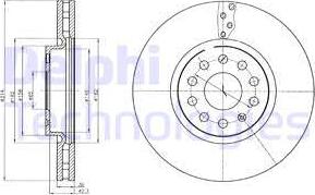 Delphi BG4330 - Bremžu diski www.autospares.lv