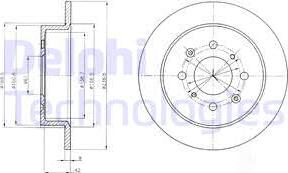 Delphi BG4333 - Bremžu diski www.autospares.lv