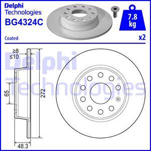 Delphi BG4324C-19B1 - Bremžu diski www.autospares.lv