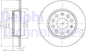 Delphi BG4324 - Тормозной диск www.autospares.lv