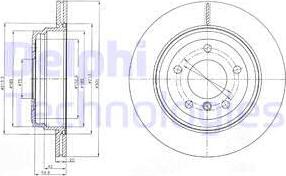 Delphi BG4243C-19B1 - Bremžu diski autospares.lv