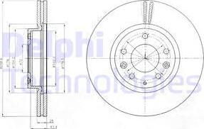 Delphi BG4255 - Bremžu diski www.autospares.lv