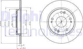 Delphi BG4280 - Bremžu diski www.autospares.lv