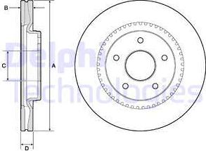 Delphi BG4283 - Bremžu diski www.autospares.lv