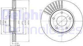 Delphi BG4282C-18B1 - Bremžu diski www.autospares.lv