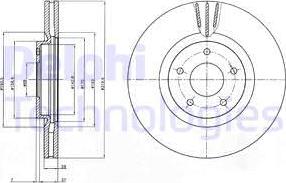 Delphi BG4231C - Bremžu diski www.autospares.lv