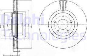 Delphi BG4231 - Bremžu diski www.autospares.lv