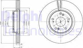 Delphi BG4224 - Bremžu diski www.autospares.lv