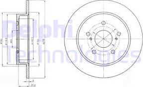 Delphi BG4222 - Bremžu diski www.autospares.lv