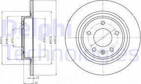 Delphi BG4279C-18B1 - Bremžu diski www.autospares.lv