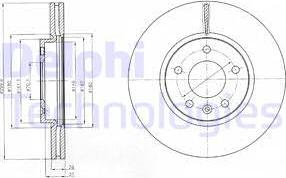 Delphi BG4278C-18B1 - Bremžu diski www.autospares.lv