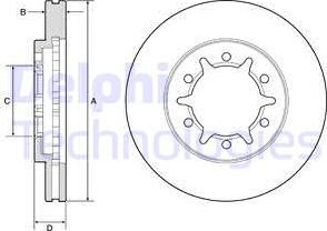 Delphi BG4795C - Bremžu diski autospares.lv