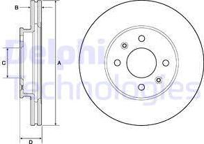 Delphi BG4744C-18B1 - Bremžu diski www.autospares.lv