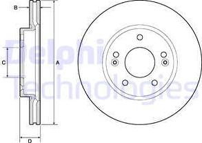 Delphi BG4745C - Bremžu diski www.autospares.lv