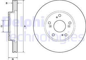 Delphi BG4741C - Bremžu diski www.autospares.lv