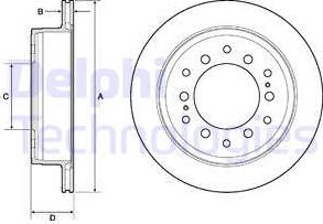 Delphi BG4747C - Bremžu diski www.autospares.lv