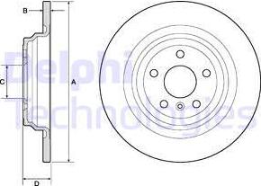 Delphi BG4754C - Bremžu diski www.autospares.lv