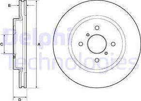 Delphi BG4750C - Bremžu diski www.autospares.lv