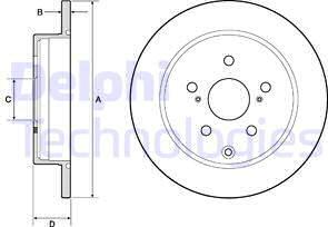 Delphi BG4757C - Bremžu diski www.autospares.lv