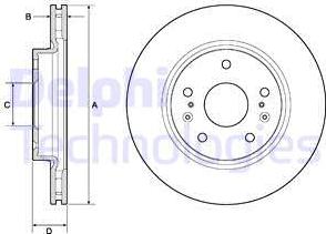 Delphi BG4764C - Bremžu diski www.autospares.lv