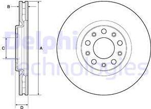 Delphi BG4763C - Bremžu diski www.autospares.lv