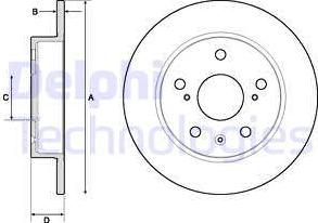 Delphi BG4709C-18B1 - Bremžu diski www.autospares.lv