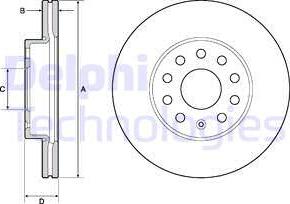 Delphi BG4701C - Bremžu diski www.autospares.lv