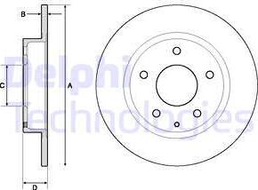 Delphi BG4707C-18B1 - Bremžu diski www.autospares.lv