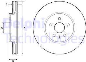 Delphi BG4710C - Bremžu diski autospares.lv