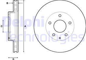 Delphi BG4712C - Bremžu diski www.autospares.lv