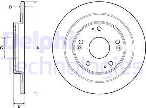 Delphi BG4773C - Bremžu diski www.autospares.lv