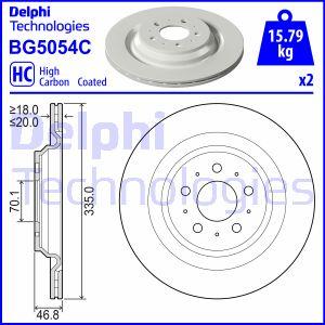 Delphi BG5054C - Bremžu diski www.autospares.lv