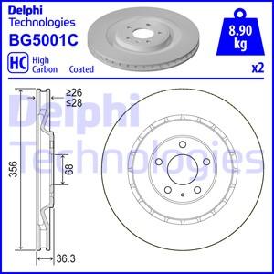 Delphi BG5001C - Bremžu diski www.autospares.lv