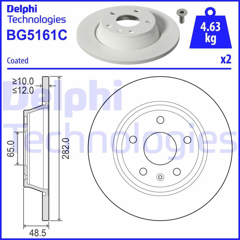 Delphi BG5161C - Bremžu diski www.autospares.lv