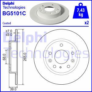 Delphi BG5101C - Bremžu diski www.autospares.lv