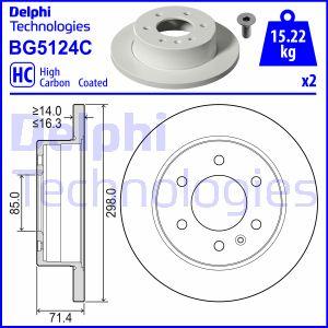 Delphi BG5124C - Bremžu diski www.autospares.lv