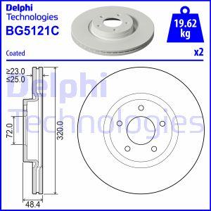 Delphi BG5121C - Bremžu diski www.autospares.lv