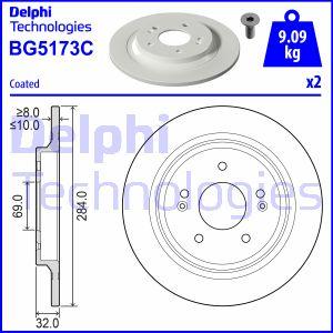 Delphi BG5173C - Bremžu diski www.autospares.lv