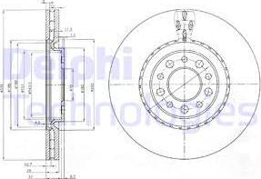 Delphi BG3993 - Brake Disc www.autospares.lv