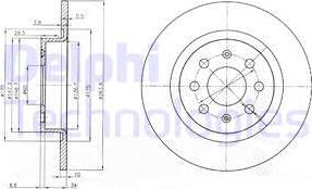 Delphi BG3945 - Bremžu diski www.autospares.lv