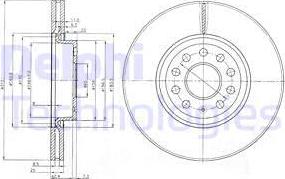 Delphi BG3953 - Bremžu diski www.autospares.lv