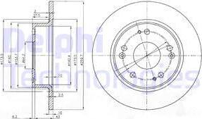 Delphi BG3964 - Bremžu diski www.autospares.lv